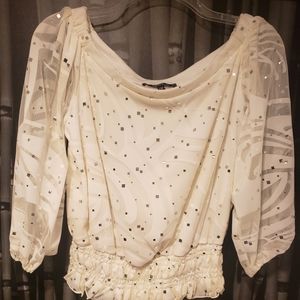 💀Onyx Night Ivory and Gold Dress Shirt💀